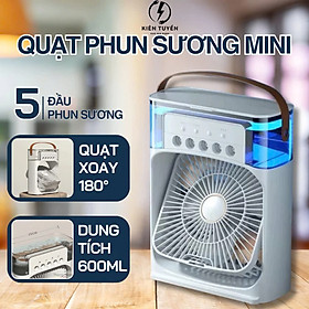 Quạt Phun Sương Điều Hòa Mini Để Bàn Cao Cấp | Có Đèn LED, Mẫu Mới, Hàng Chất Lượng Cao
