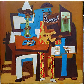 Mua Tranh Sơn Dầu Vẽ Tay 40x40cm - Ba Nhạc Công (Mẫu 1)