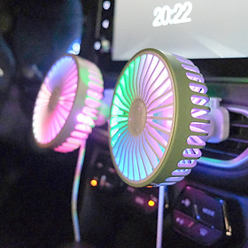 Quạt điều hòa cho xe ô tô có đèn led - Màu ngẫu nhiên ( CÓ BÁN SỈ)