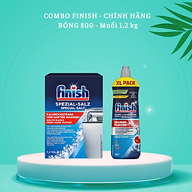 Nước làm bóng Finish 750 ml+ muối rửa bát Finish 1200 g