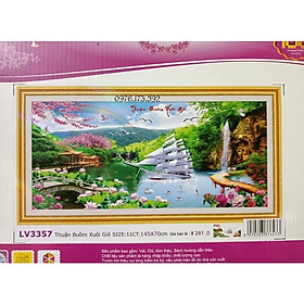 Tranh thêu chữ thập thuận buồm xuôi gió LV3357-145x70cm