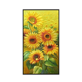 Mua Tranh thêu kín Vườn hoa hướng dương 62652  thêu 4 sợi  9CT  kích thước 55*100 cm