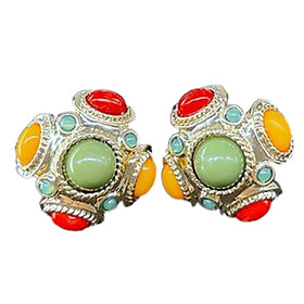 Stud Earrings Colorful Enamel Drop Oil for Women Drop Oil