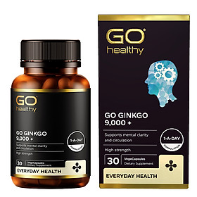GO Ginkgo 9000+ 30 viên- Viên uống bổ não nhập khẩu chính hãng GO Healthy New Zealand
