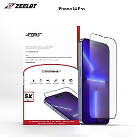 Dán Cường Lực Trong Suốt dành cho iPhone 15 Pro Max/14/14 Plus/14 Pro/14 Pro Max SOLIDSLEEK ZEELOT - Hàng Chính Hãng