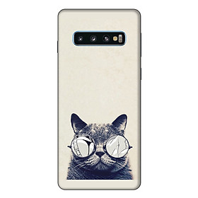 Ốp lưng điện thoại Samsung S10 Mèo Con Đeo Kính Mẫu 1