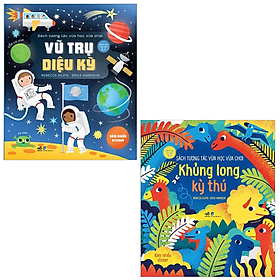 Hình ảnh Combo Sách Tương Tác Vừa Học Vừa Chơi :Vũ Trụ Diệu Kỳ và Khủng Long Kỳ Thú- Sổ Tay