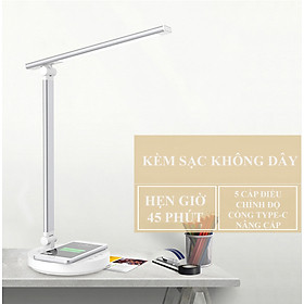 Đền Led Bàn Đọc Sách Làm Việc Chống Cận - Cảm Ứng - Hỗ Trợ Sạc Không Dây