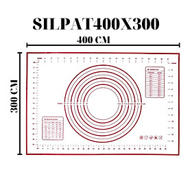 Tấm nướng chịu nhiệt tấm lót cán bột sợi thuỷ tinh cho làm bánh mì chống trượt Thảm Nhồi Bột - SILPAT