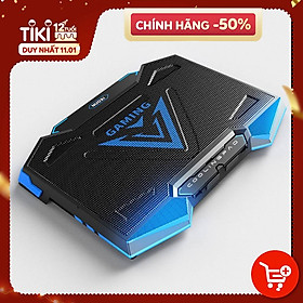 Mua Đế Tản Nhiệt Máy Tính Có Nút Điều Chỉnh Tốc Độ Gió Và Cổng USB H.9.1 Gồm 5 Quạt Hút Nhiệt Làm Mát Siêu Nhanh