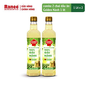 Combo 2 chai Dầu Đậu Nành cao cấp Golden 1 lít (1 lít/chai x 2 chai)