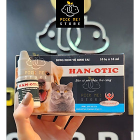 Han-otic - Nước Nhỏ Tai Hỗ Trợ Viêm Tai, Làm Sạch, Loại Bỏ Ráy Tai, Vảy Sừng, Bụi Bẩn cho Chó Mèo