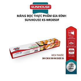 Màng bọc thực phẩm gia đình Sunhouse KS-WR3050 - 30cmx50m (size S)