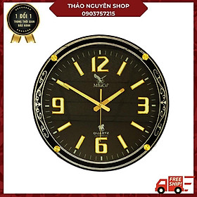Mua Đồng hồ treo tường tròn số dạ quang  kính tráng thủy sang trọng - Máy tốt - Tặng kèm pin