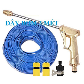 Bộ dây vòi xịt nước rửa xe,tưới cây , tăng áp 3 lần,loại 3m,5m 206701-3 đầu đồng,cút,nối nhựa đen+ mở chai