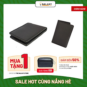 Combo Bộ Đôi Ví Nam Handmade Cao Cấp Galaxy Store Lớn Và Nhỏ Da Bò Thật