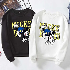 Áo Sweater nỉ thun Nam Nữ in hình Mickey