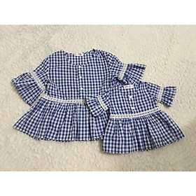 Set áo kẻ mẹ và bé phối zen thiết kế