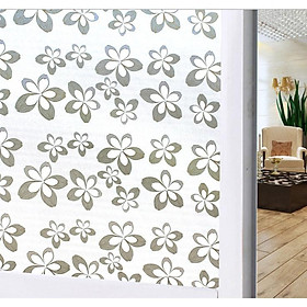 Mua 5M Giấy Dán Kính Họa Tiết 5 cánh trắng Không Cần Keo - Khổ 0.6m