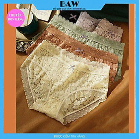 Quần lót nữ, bộ 5 quần lót ren nữ cao cấp mềm mịn hàng thương gia, quần lót nữ kháng khuẩn, quần lót nữ co giãn tốt thương hiệu baw mã qln1505
