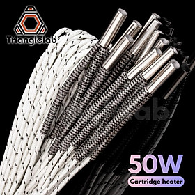 Máy in 3D Trianglelab 6*20mm 12V / 24V 50W Hộp đựng nóng với cáp 100cm cho máy in 3D cho V6 Hotend Volcano MK8 MK9