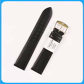 Dây Da Đồng Hồ ZRC Pháp Dòng LEEDS Da Bê Màu Đen Không Vân Mỏng