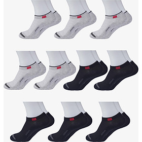 Set 10 Đôi Tất Vớ Nam Cổ Ngắn, Sợi Cotton Mềm Mịn, Khử Mùi, Chống Hôi Chân - MM