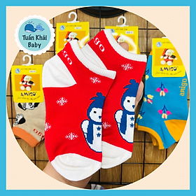 Tất trẻ em cotton AMIGO cho bé trai, bé gái | size 3 tháng đến 8 tuổi tất mềm mịn co giãn tốt hàng Việt Nam chất lượng