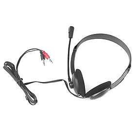 Tai nghe máy tính khử nhiễu 3,5 mm tai nghe có dây có micro nhẹ cho máy tính xách tay pc trẻ em