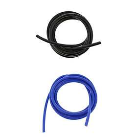 2pcs Silicone Suction Hose 3 Meters Diameter 5mm Line Ducting Cable Black + Blue