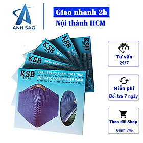 Bộ 5 Khẩu trang than hoạt tính cao cấp KSB - (5 cái) (Thun qua tai và có kim loại kẹp cố định mũi) - Tái sử dụng lại nhiều lần - Phòng Chống Vi Khuẩn, lọc bụi mịn, chống không khí ô nhiễm