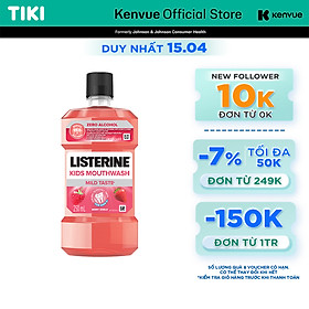 Nước Súc Miệng Listerine Kids dành riêng cho trẻ trên 6 tuổi 250ml - 