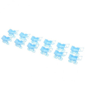 4X 12pcs Cute Plastic Mini Carts Kids Toys Baby Shower Party Favors Blue