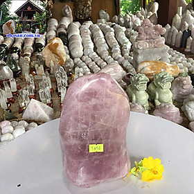 Mua Trụ đá thạch anh hồng tự nhiên để bàn T456 phong thủy nặng 2.11Kg kích thước 19x11x7cm (hồng) – Vật phẩm phong thủy may mắn