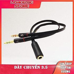 Mua Jack dây chuyển 2 đầu 3.5 audio và Micro ra 1 đầu 3.5 cho PC laptop