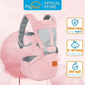 Đai địu vải lưới có bệ ngồi 4 tư thế cho trẻ sơ sinh, em bé 1 2 3 … 36 tháng tuổi đi xe máy MySun