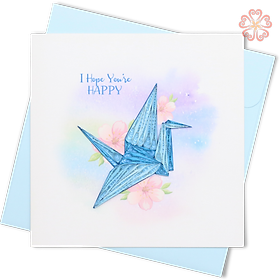Thiệp Giấy Xoắn Nghệ Thuật - Tôi Hy Vọng Bạn Hạnh Phúc - I Hope You're Happy - Miscellaneous - 15 x 15 - VN2XM115E55E1
