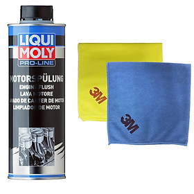 Phụ gia nhớt súc rửa động cơ cao cấp Liqui Moly 2427 - Tặng kèm 1 khăn lau chuyên dụng 3M