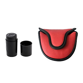 Waterproof PU Leather Golf Mallet Head Cover Club Covers With Ball Stamper