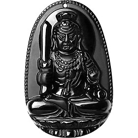 Mặt Dây Chuyền Khắc Ngài Bất Động Minh Vương Bát Nhã Tâm Kinh Mặt Đá Phong Thủy Tuổi Dậu Trang Sức