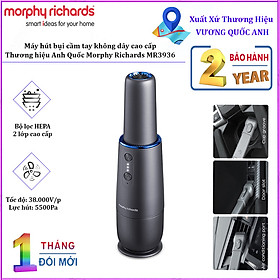 Máy hút bụi cầm tay không dây Morphy Richards MR3936, công suất 70W, trang bị bộ lọc HEPA thanh lọc, khử mùi- Hàng chính hãng