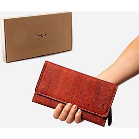 Ví nữ nắp lật khóa nam châm WOMEN CORK WALLET SLIM - HGcork Corkor CK273 - Nhiều màu - Vật liệu 100% da cork thực vật thuần chay từ vỏ cây sồi Bồ Đào Nha, Siêu bền, Chống cháy, Chống mốc, Chống thấm nước – Hàng chính hãng, Sản xuất Handmade bởi Nghệ nhân 