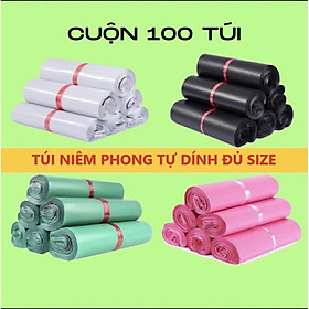 100Túi niêm phong gói hàng siêu tiết kiệm khổ 15 x 25cm