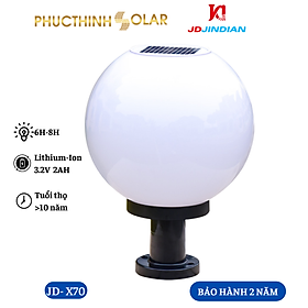 Đèn Trụ Cổng Tròn Năng Lượng Mặt Trời 3W Jindian JD-X70, Đèn Trụ Cổng 3W, Đèn Ngoài Trời | Phúc Thịnh Solar