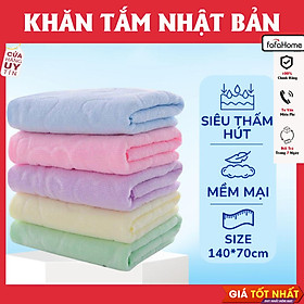 Mua Khăn Tắm Xuất Nhật Khổ Lớn 140 x 70cm  Siêu Thấm Hút  Mềm Mịn  Không Xù Lông Giao Màu Ngẫu Nhiên