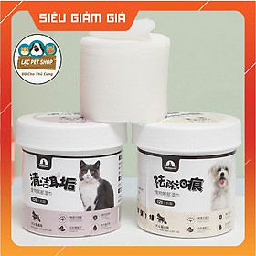Bông Lau Rửa Vết Ố Mắt Cho Chó Mèo - 120 Miếng Mỗi Hộp