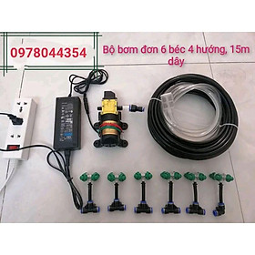 bộ (Đấu sẵn sàng) Bộ phun sương tự động bơm đơn sinleader 4 đến 8 béc 4 hướng, cửa(hẹn giờ or smart wifi qua điện thoại)