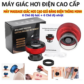 ÁO Thun Nam - Bộ Giác Hơi Điện Cầm Tay 6 Chế Độ - Massage Giảm Đau và Tăng Cường Lưu Thông Khí Huyết