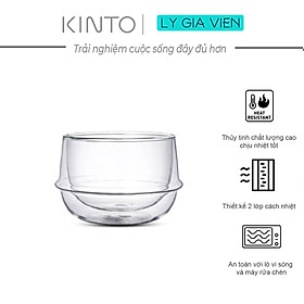 Ly 2 Lớp Cách Nhiệt Uống Trà Kinto Kronos Double Wall Tea Cup