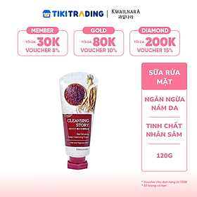 SRM KWAILNARA RED GINSENG DEEP CLEANSING FOAM (Tinh chất nhân sâm - ngăn ngừa nám da) 120gr